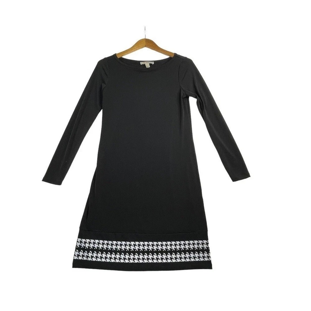 Michael Kors Long Sleeve Bottom Houndstooth Detail Print size XL Old Money - Picture 3 of 3